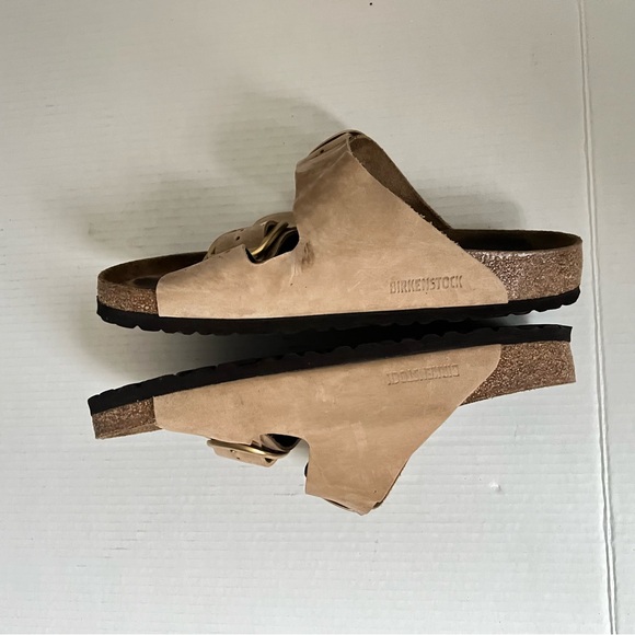 BIRKENSTOCK ARIZONA BIG BUCKLE SLIDE SANDALS SANDCASTLE SIZE 42 (11/11.5) - Picture 9 of 11